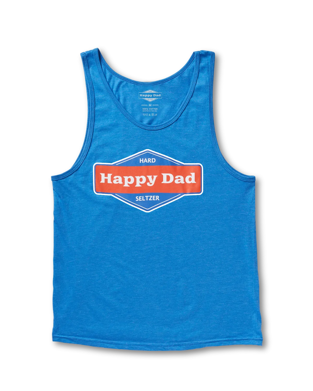 Happy Dad Front Logo Tank Top (Royal)