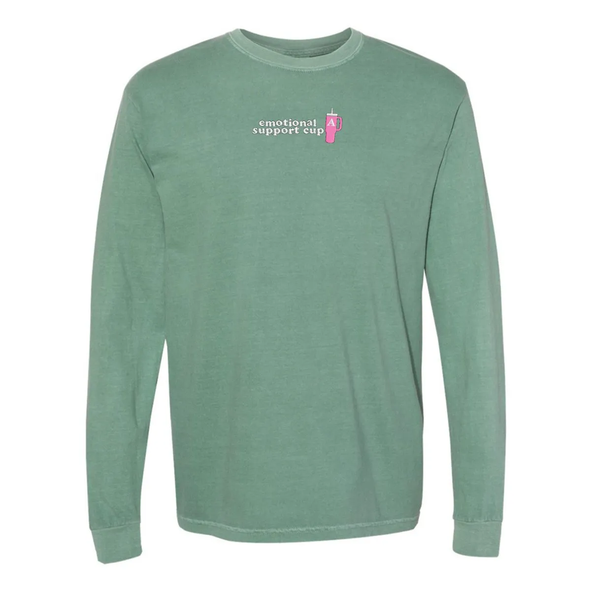 Initial 'Emotional Support Cup' Long Sleeve T-Shirt