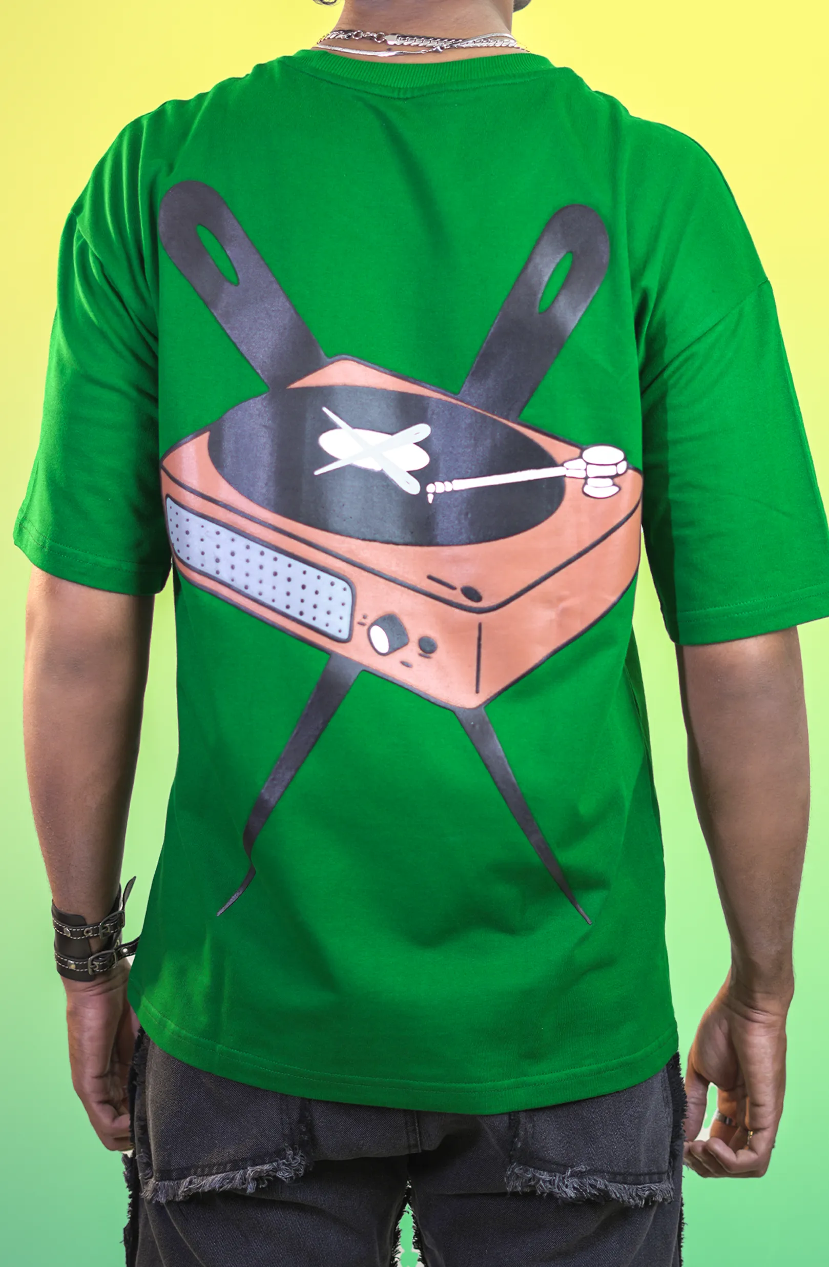 IZI Specials: Record Player Tee (Green)