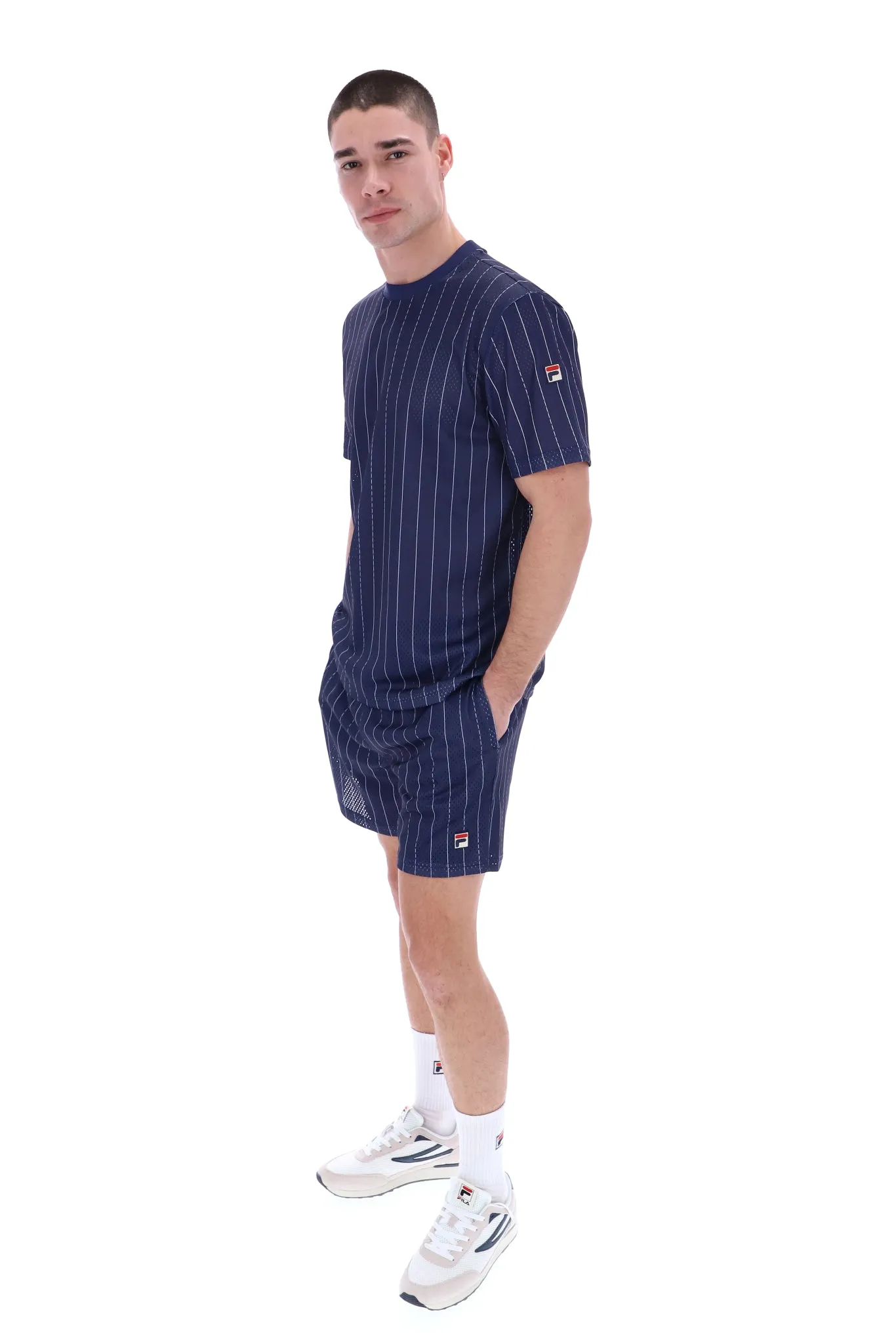 Jair Pin Stripe Mesh T-Shirt