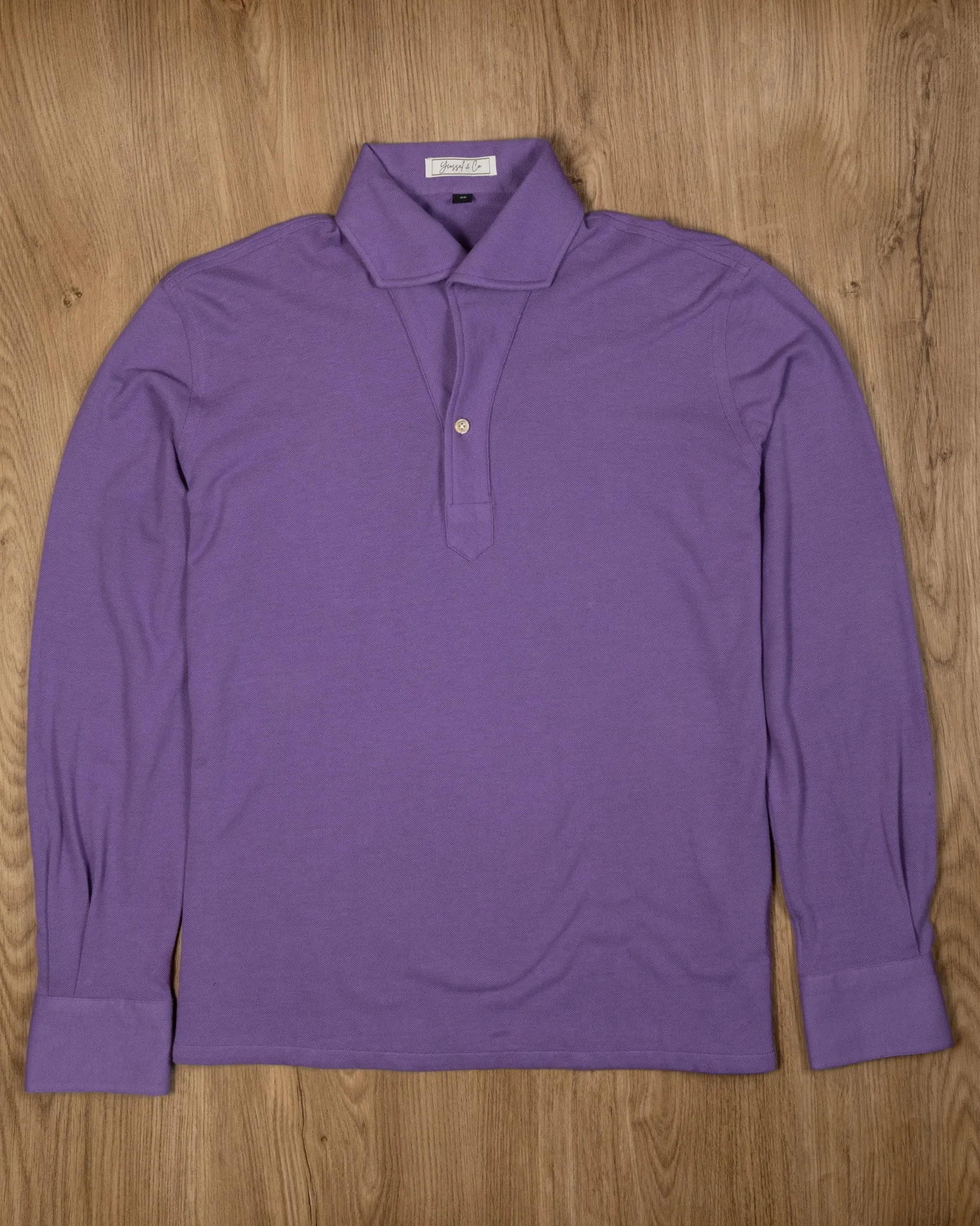 Kai Stretch-Cotton Pique Long Sleeve Polo Shirt