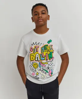 Kids Money Bear Ballin Applique Tee