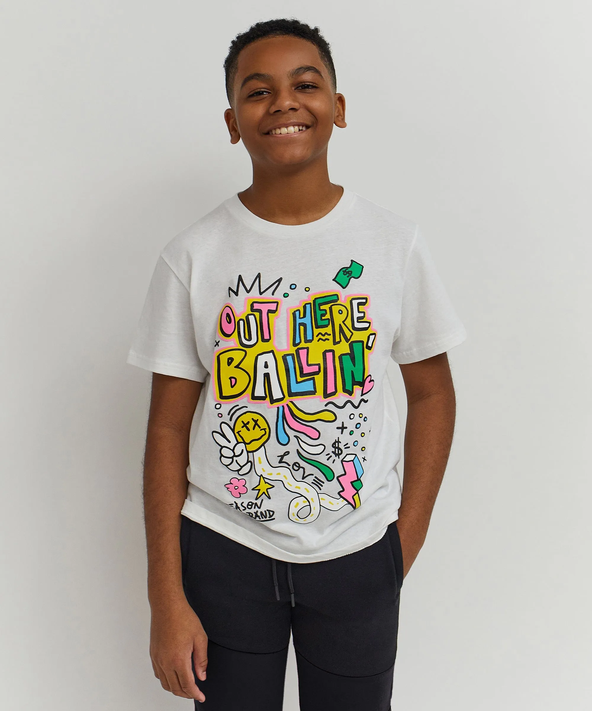 Kids Money Bear Ballin Applique Tee