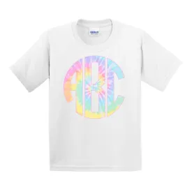 Kids Monogrammed 'Tie Dye' Big Print T-Shirt