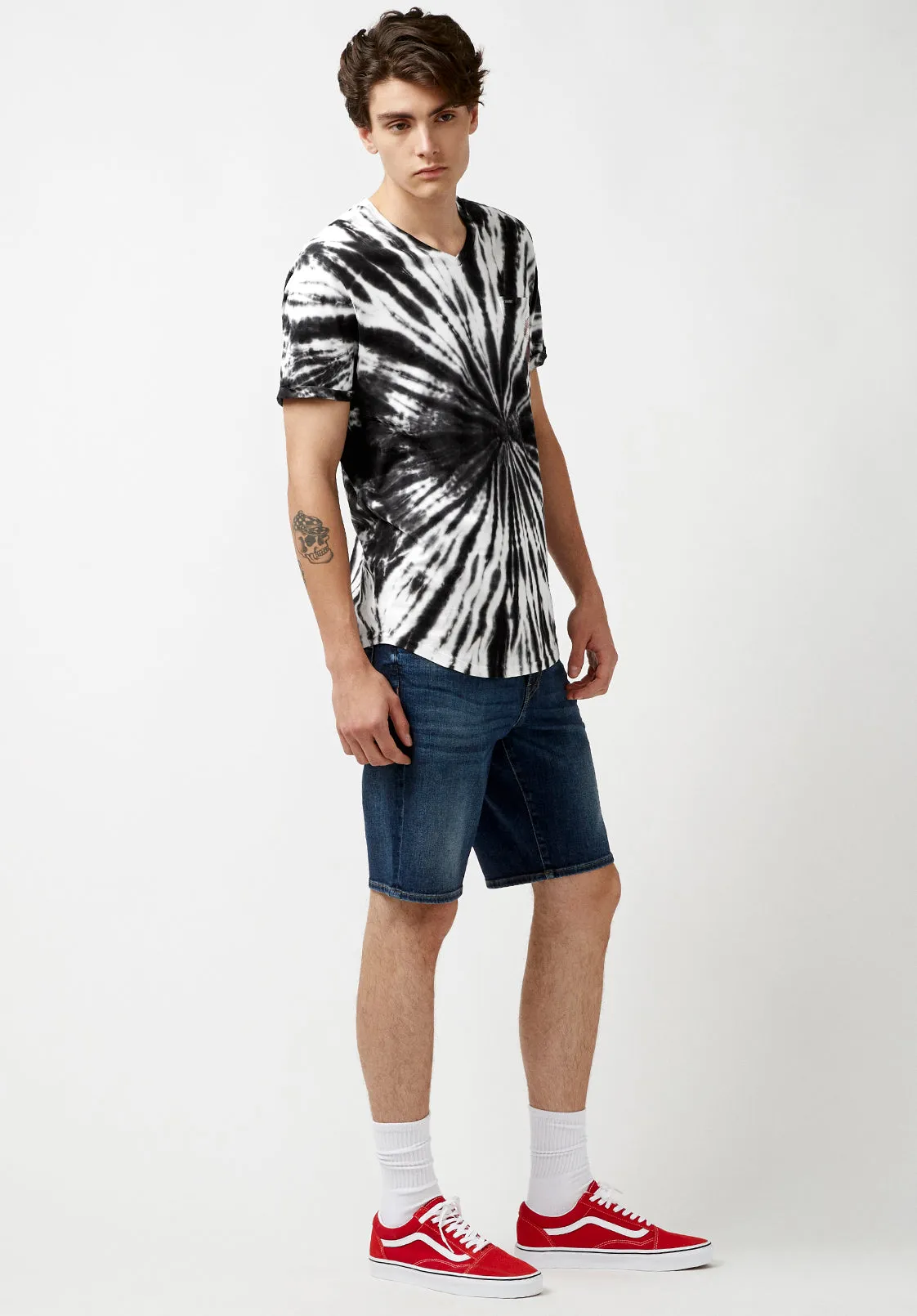 Kolis Tie Dye Black & White T-Shirt - BM23933