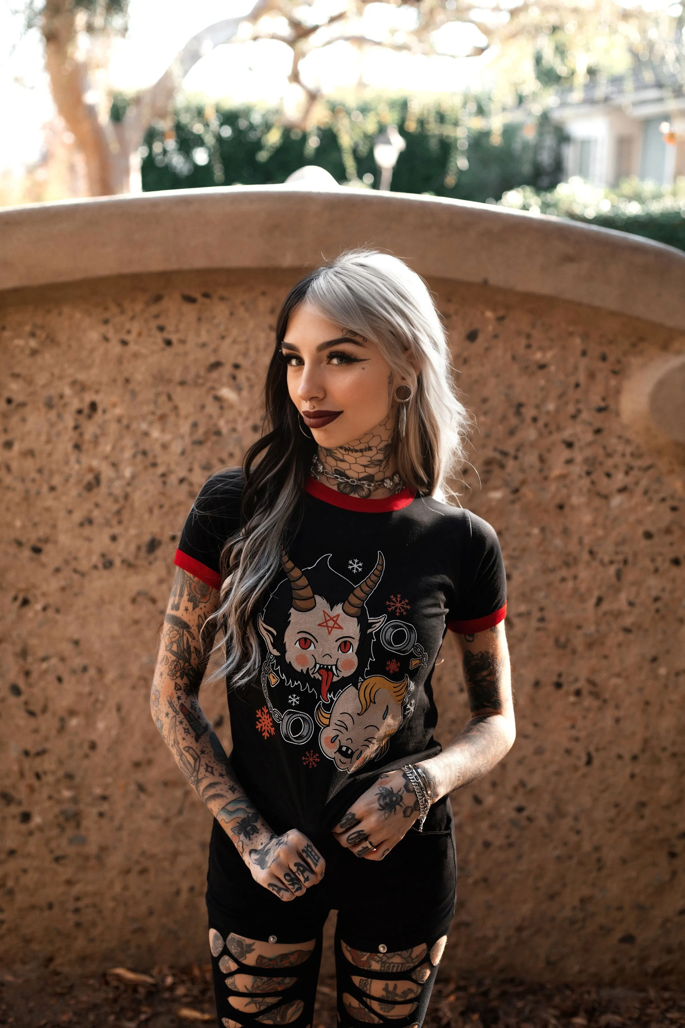 Krampus Kewpie Ringer Tee