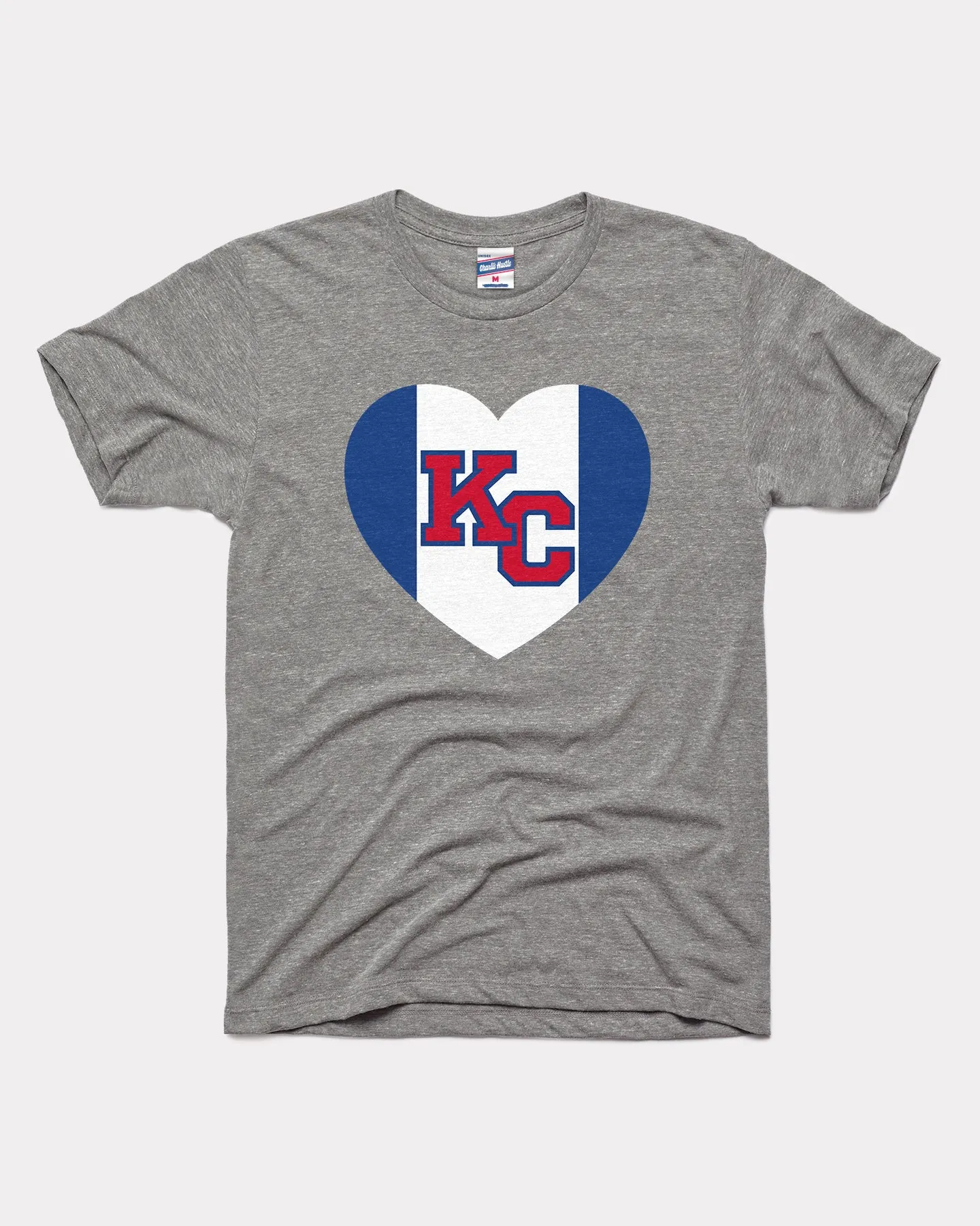 KU KC Heart Vintage Grey T-Shirt