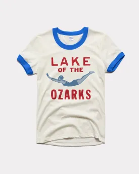 Lake of the Ozarks White & Royal Women's Ringer