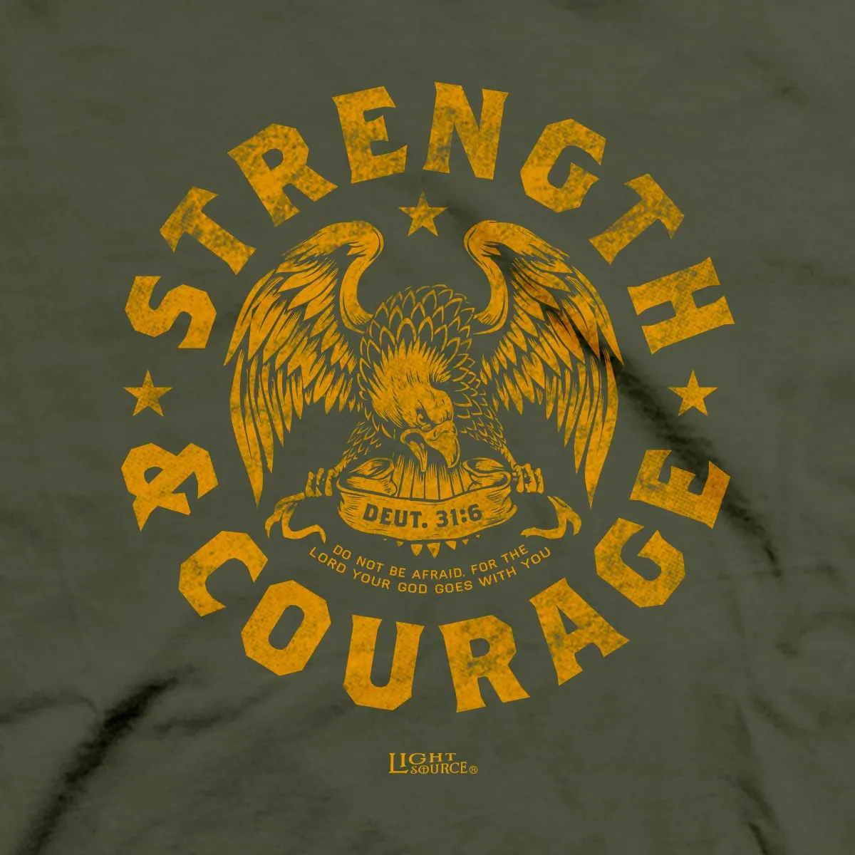 Light Source Mens T-Shirt Strength Eagle