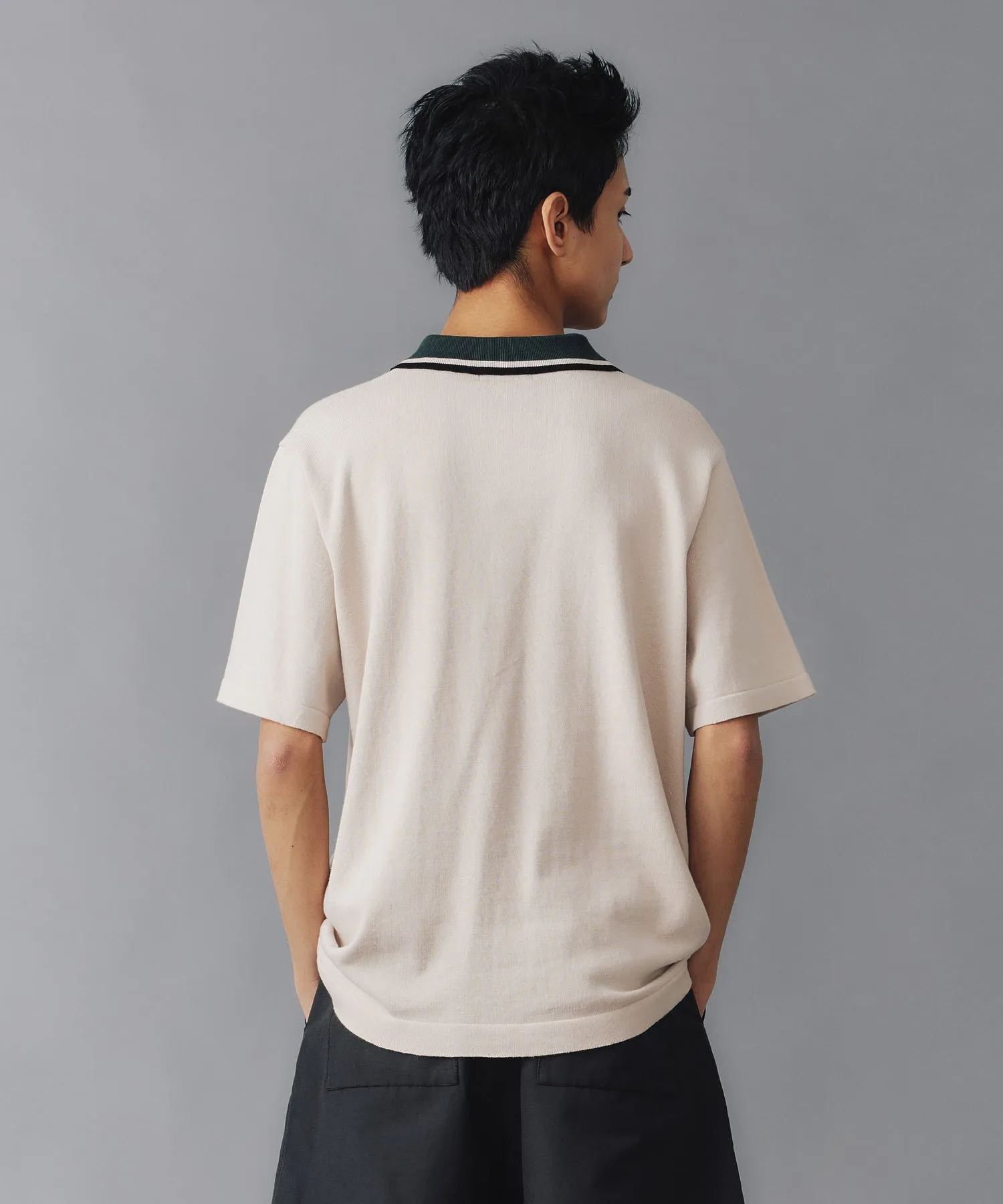 LINE KNIT S/S SHIRT