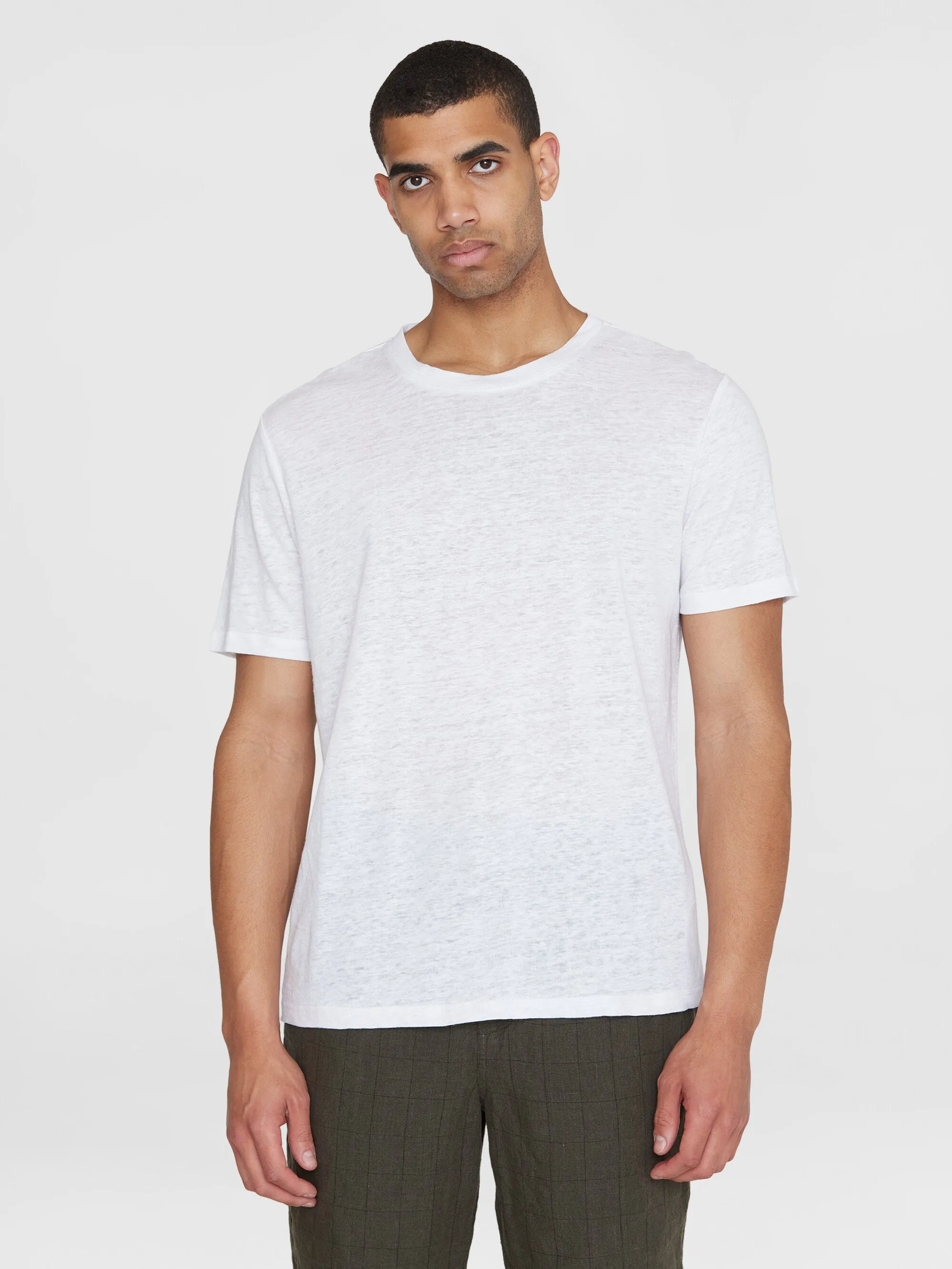 Linen t-shirt - Bright White