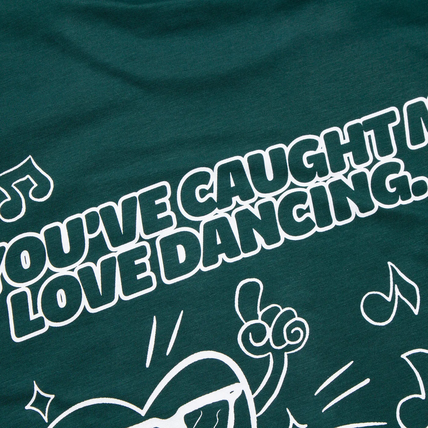 Love Dancing Back Print - Tshirt - Glazed Green