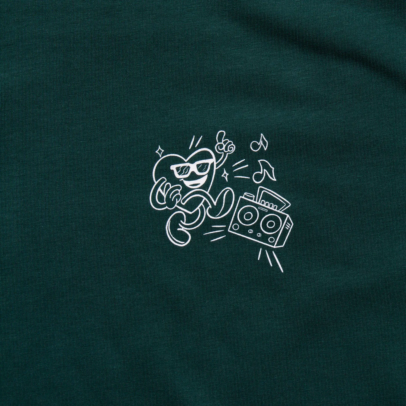 Love Dancing Back Print - Tshirt - Glazed Green