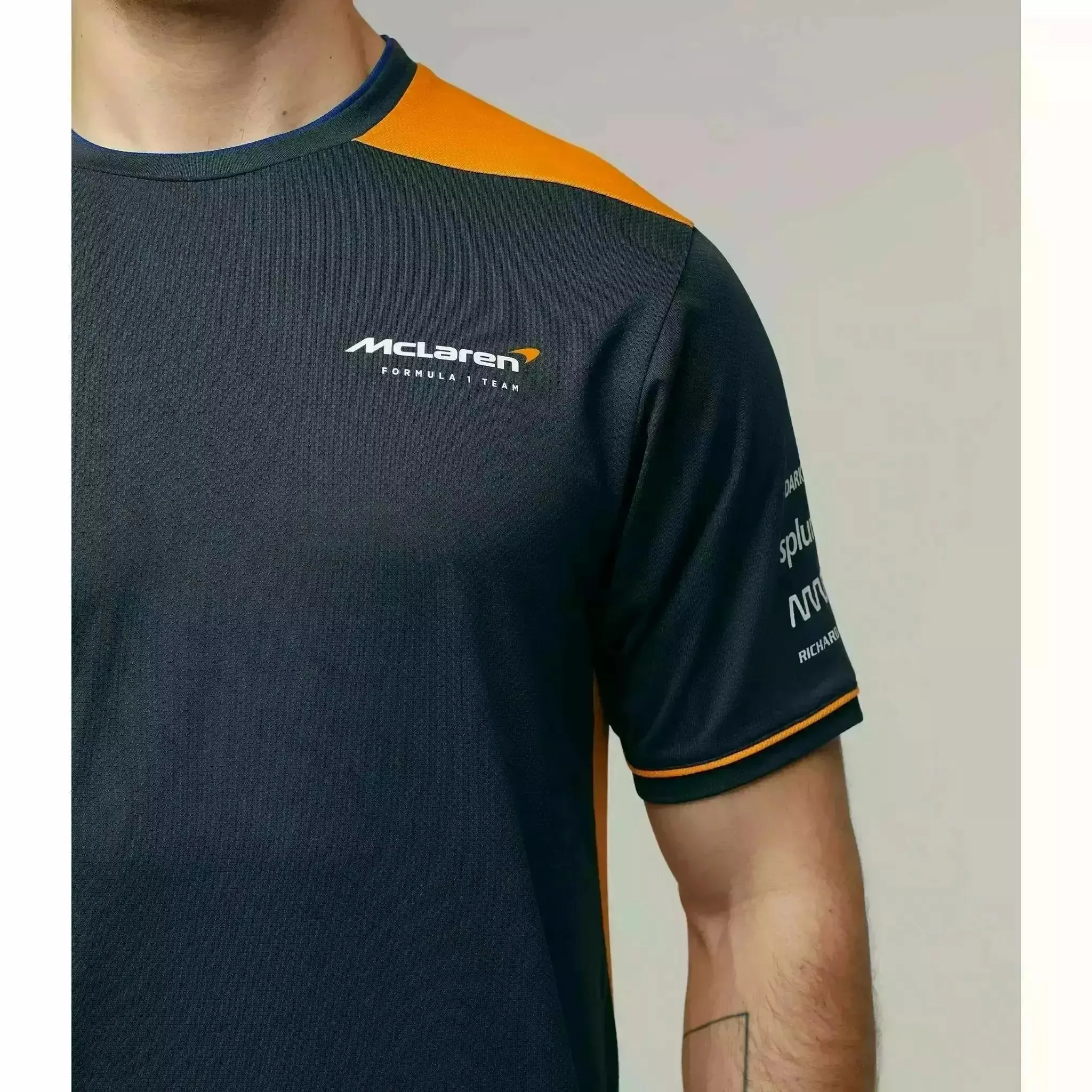 McLaren F1 Men's Team Replica Set Up T-Shirt - Papaya/Phantom