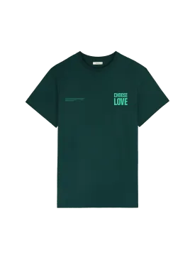 Mens Choose Love Midweight T-Shirt—foliage green