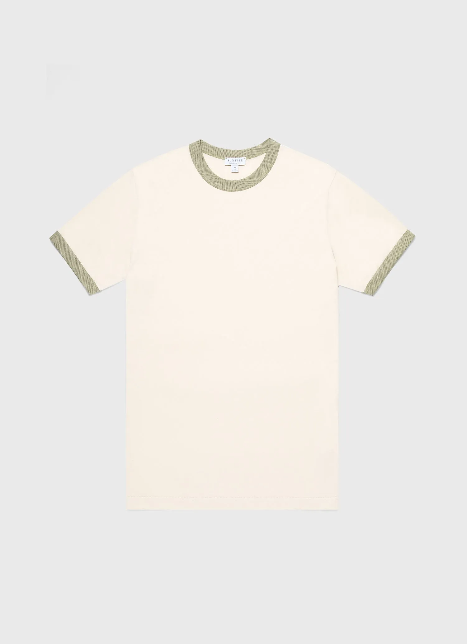 Men's Classic Ringer T-shirt in Pale Khaki