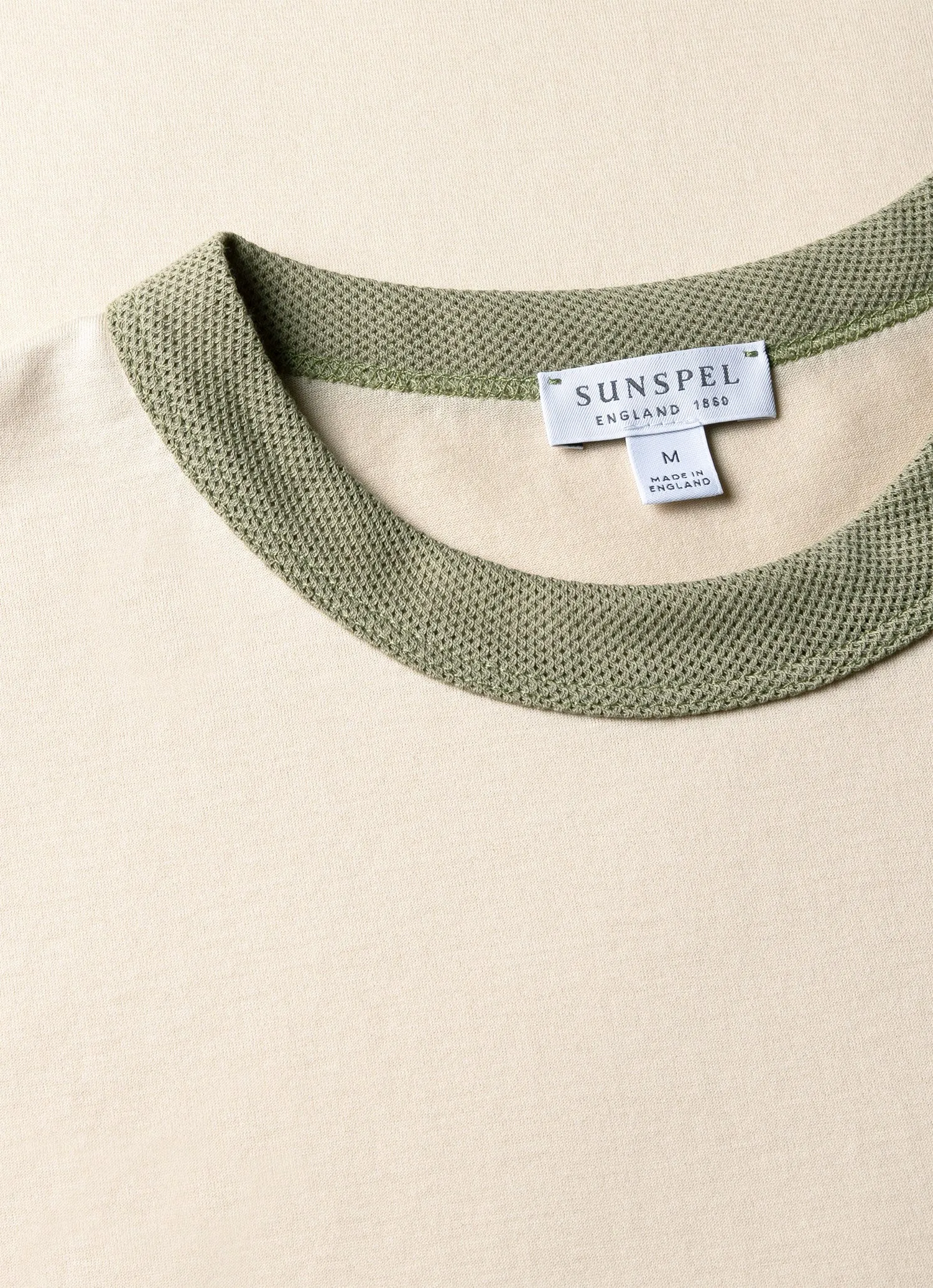 Men's Classic Ringer T-shirt in Pale Khaki