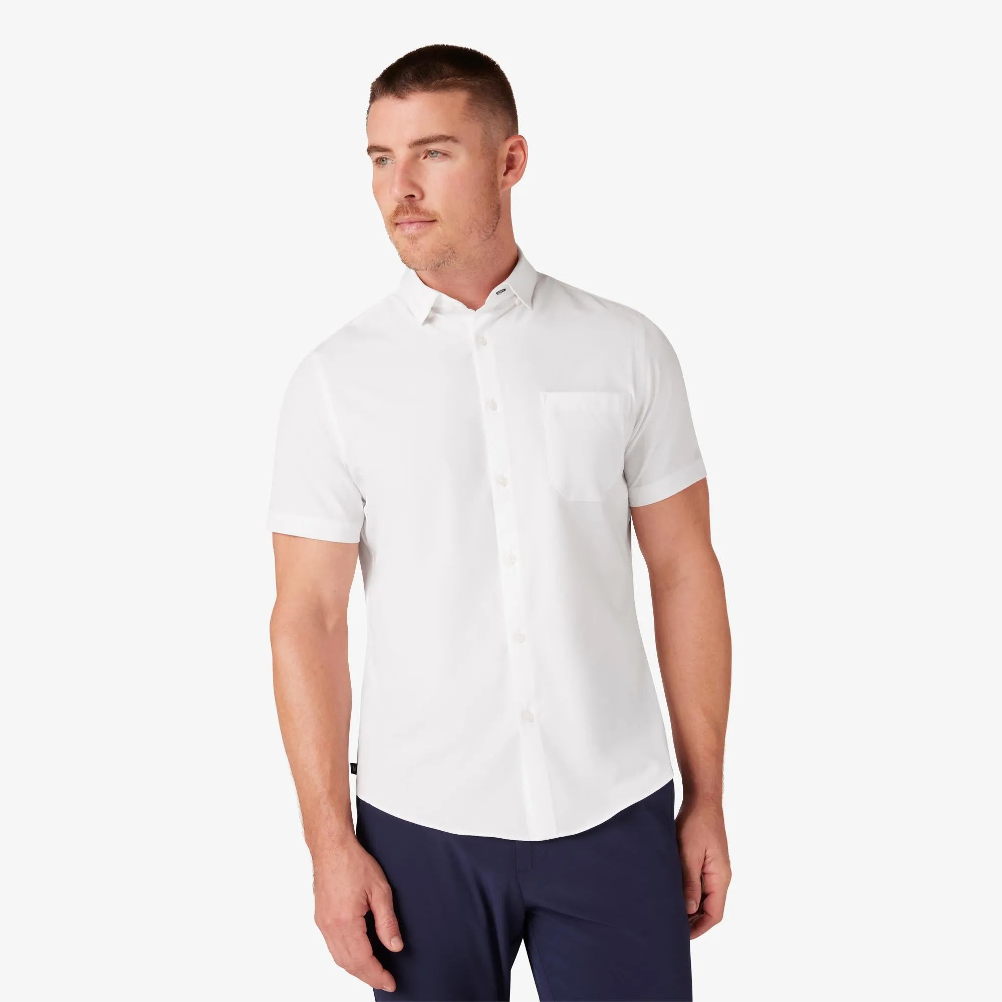 Men's Mizzen   Main | Leeward Classic Short Sleeve | White Solid