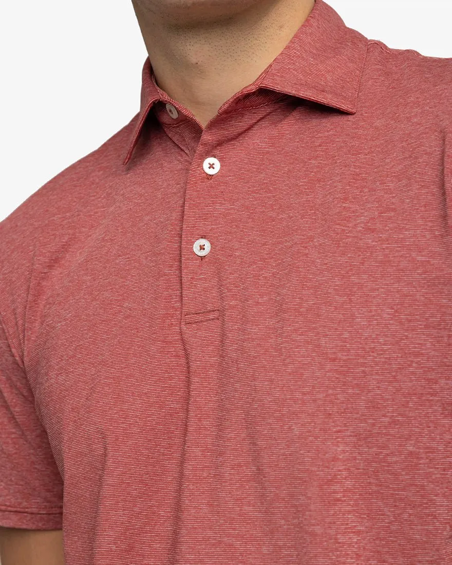 Mens Shortsleeve Brreeze Performance Heather Polo