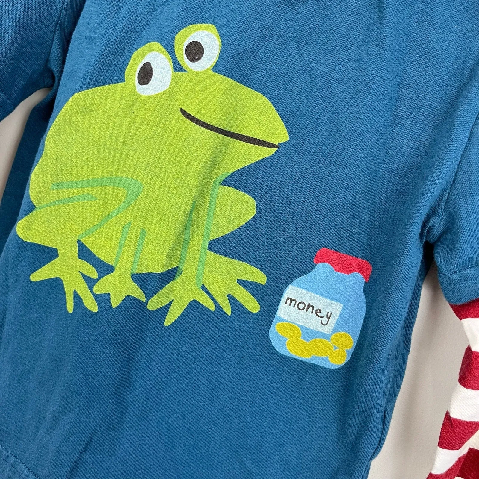 Mini Boden Long Sleeve Frog Money Tee 1 1/2 - 2Y