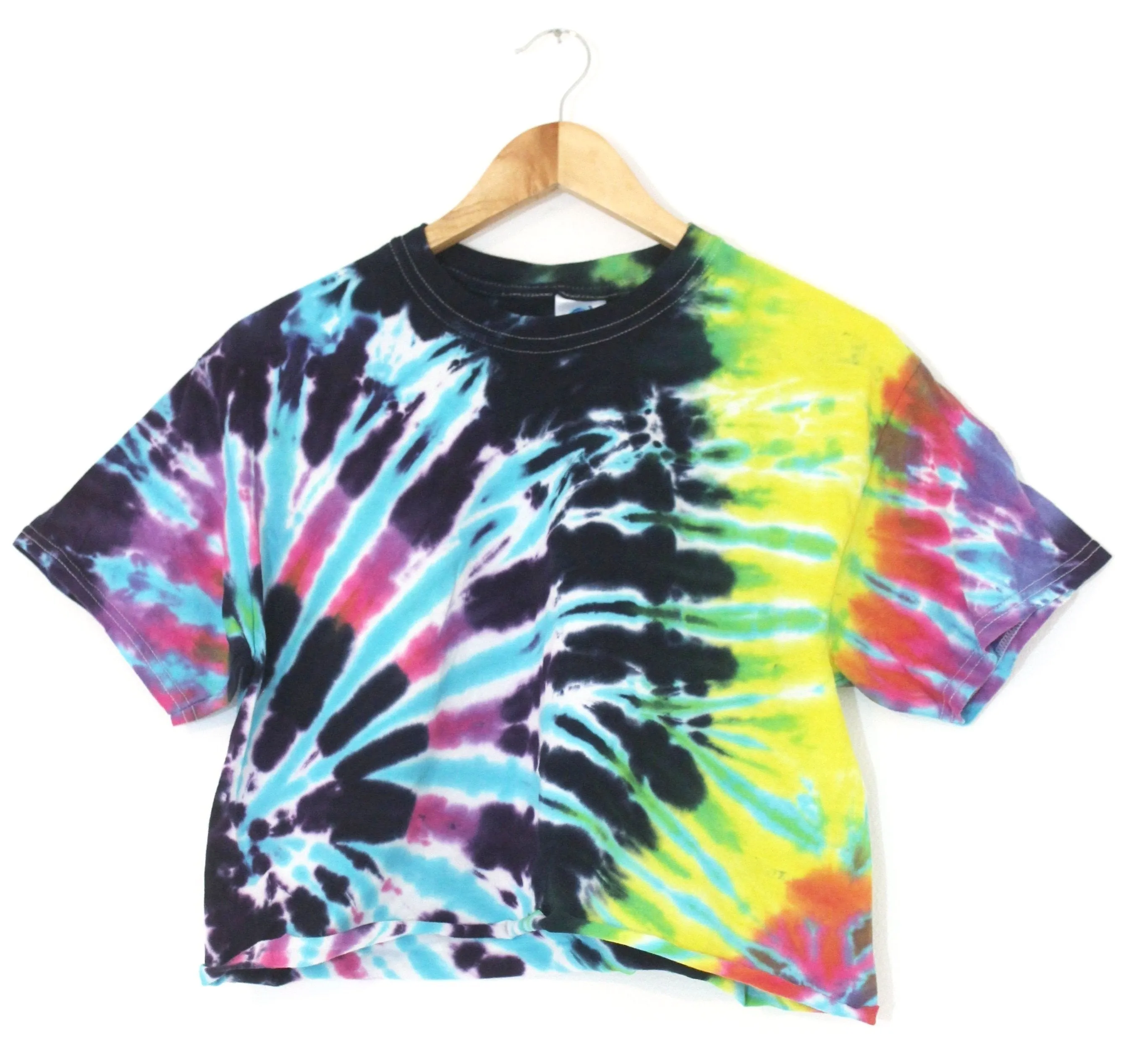 Nebula Rainbow Tie-Dye Unisex Cropped Tee