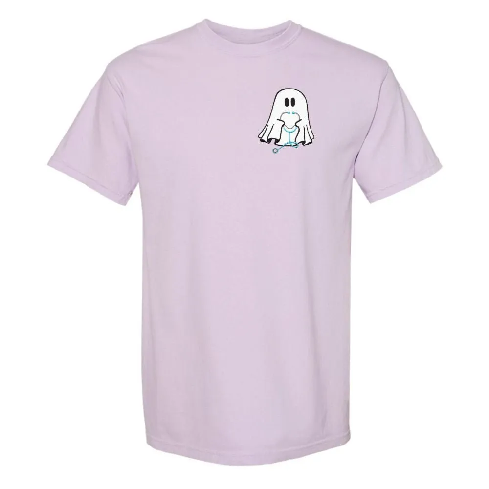 'Nurse Ghost' Embroidered T-Shirt