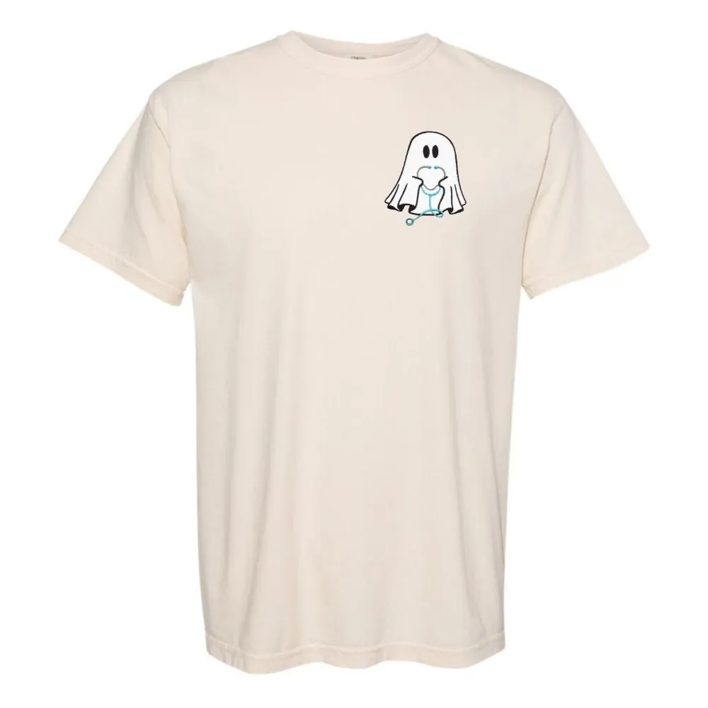 'Nurse Ghost' Embroidered T-Shirt