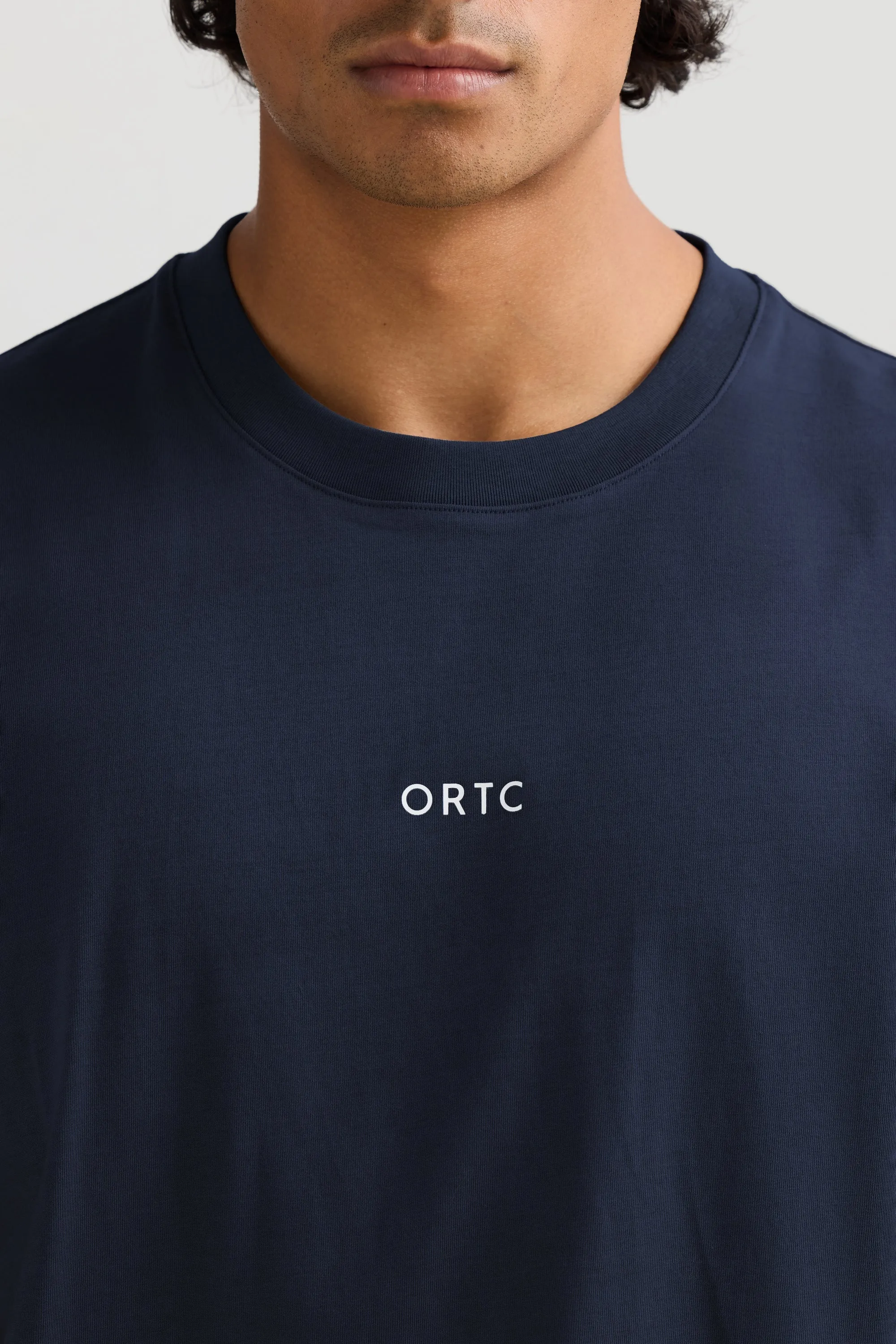 Oli Box Fit Logo T Shirt Navy