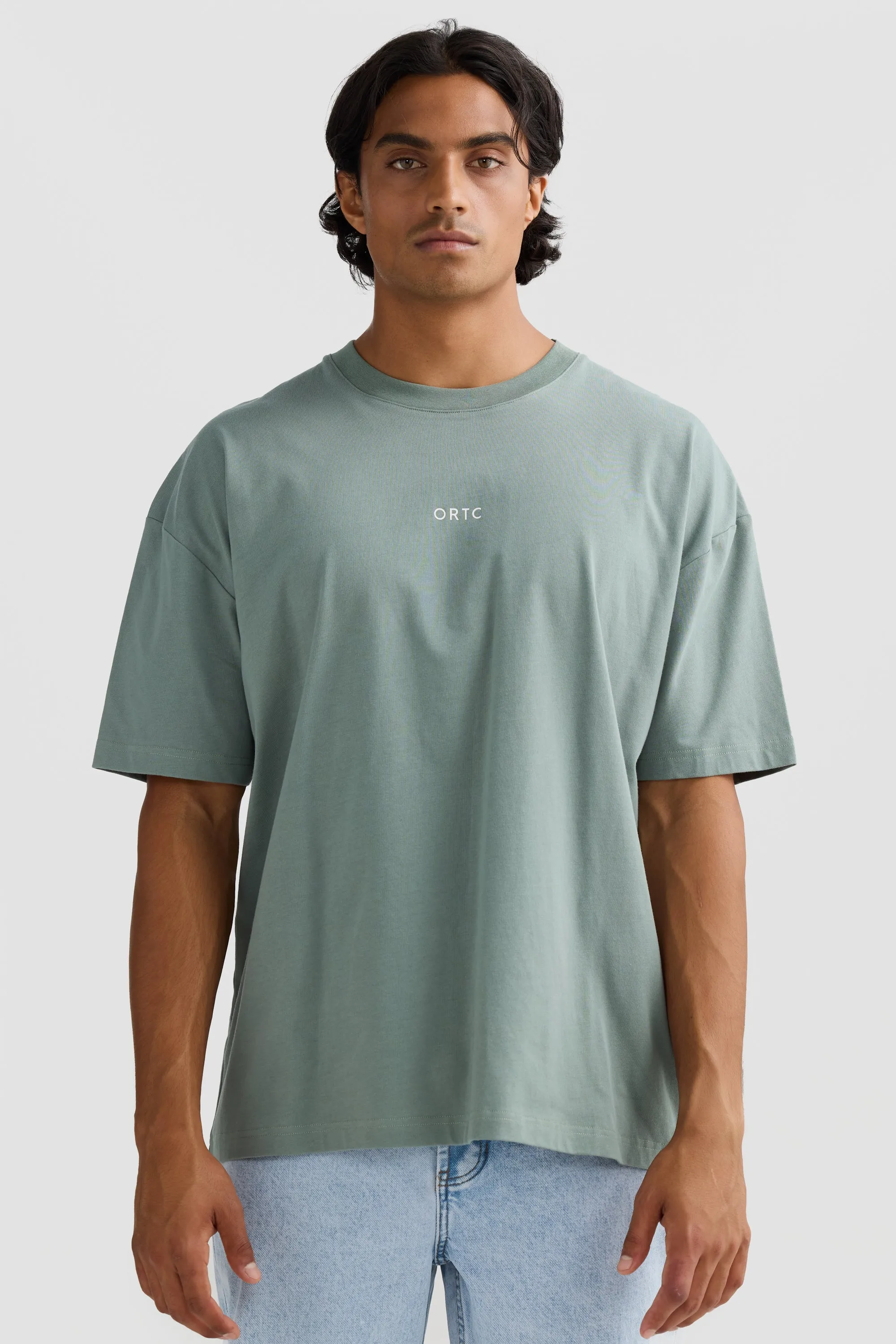 Oli Box Fit Logo T Shirt Sage