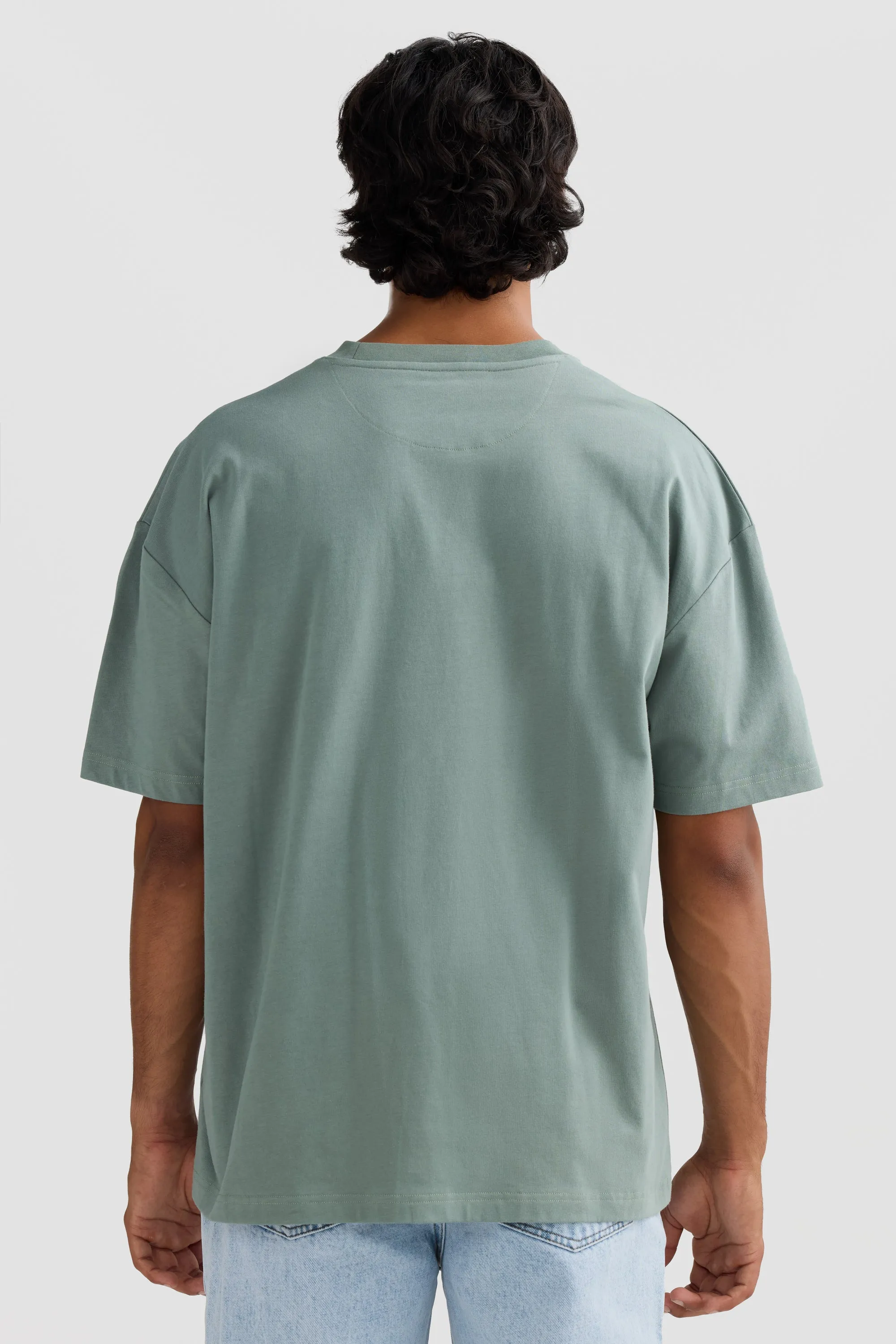 Oli Box Fit Logo T Shirt Sage