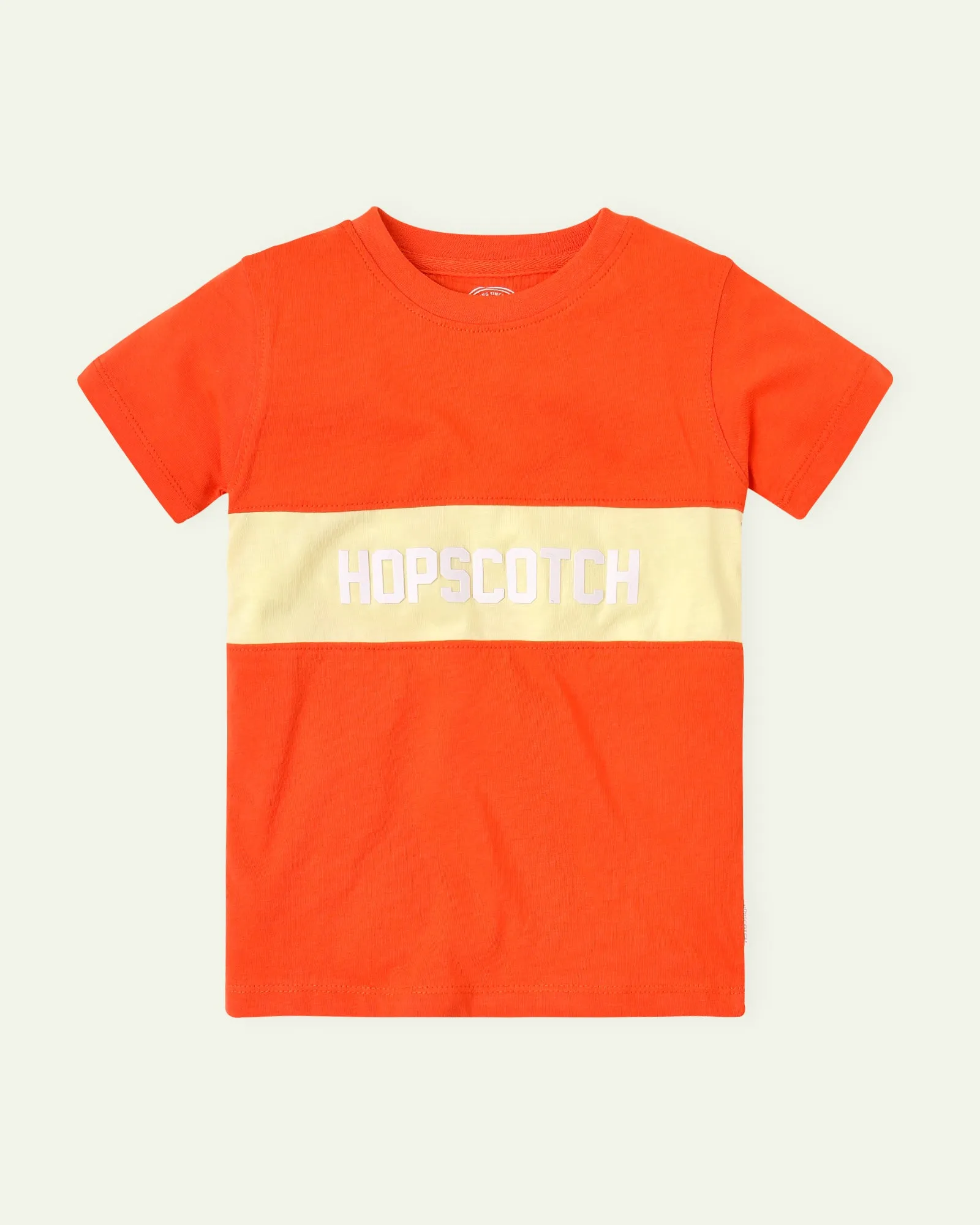 Orange Hopscotch Cut and Sew T-Shirt