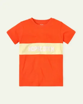 Orange Hopscotch Cut and Sew T-Shirt