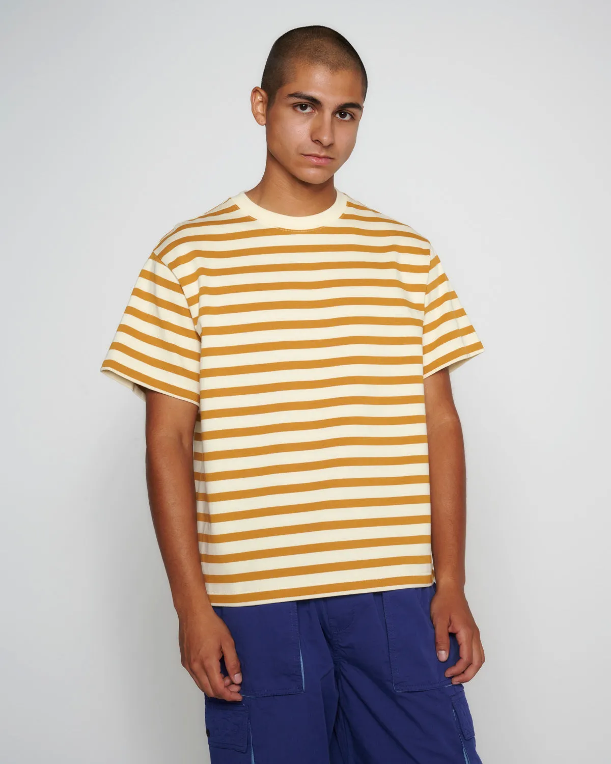 Organic Striped T-shirt - Gold