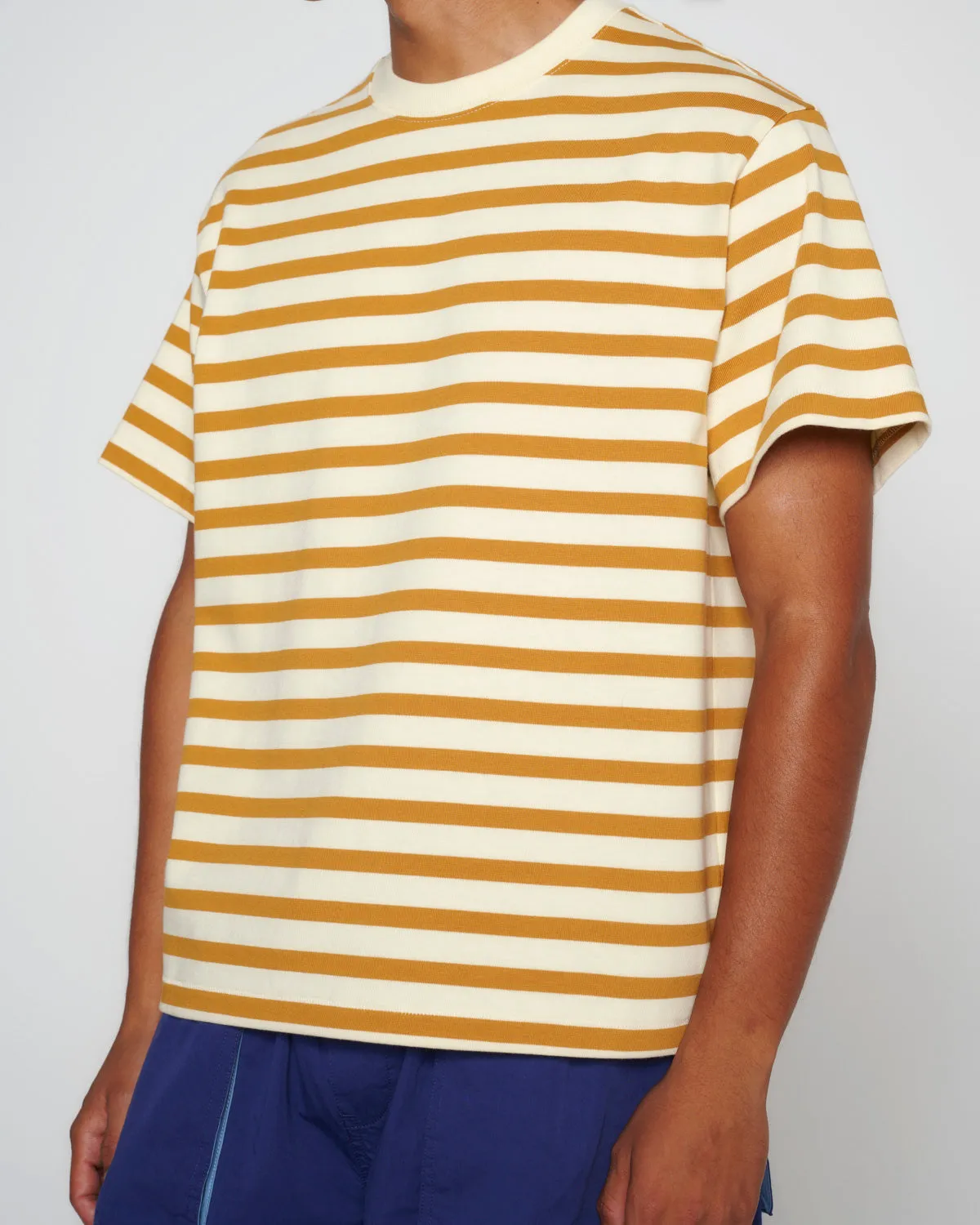 Organic Striped T-shirt - Gold