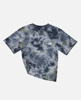 Patta Femme Tie Dye Cropped Ruched T-Shirt (Quarry)