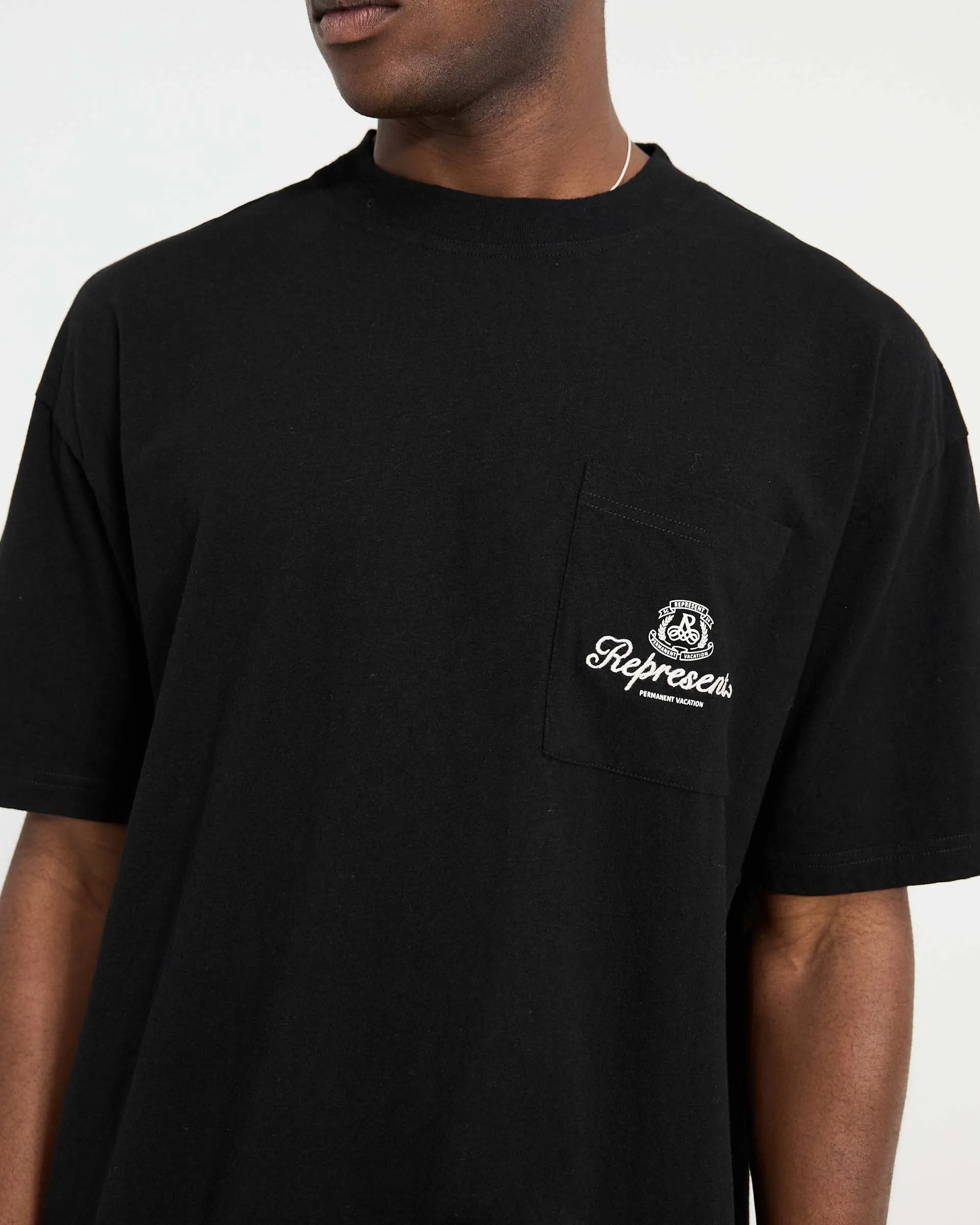 Permanent Vacation Pocket T-Shirt - Jet Black