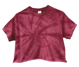 Plum Tie-Dye Unisex Cropped Tee