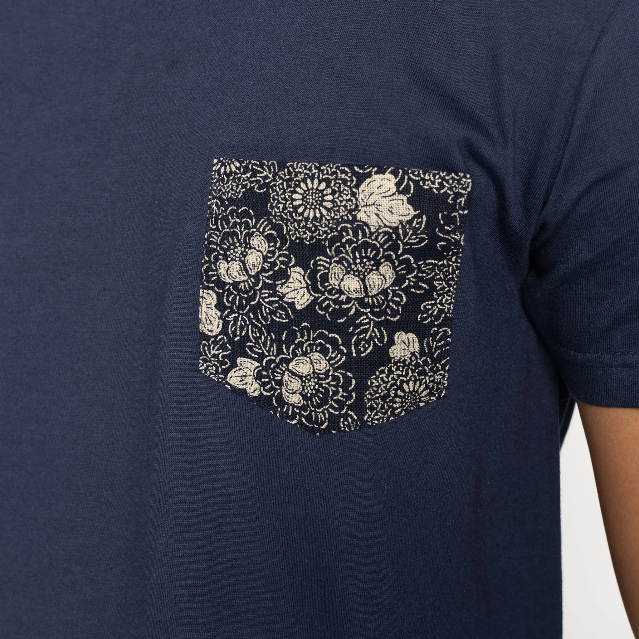 Pocket Tee - Navy - Kimono Floral