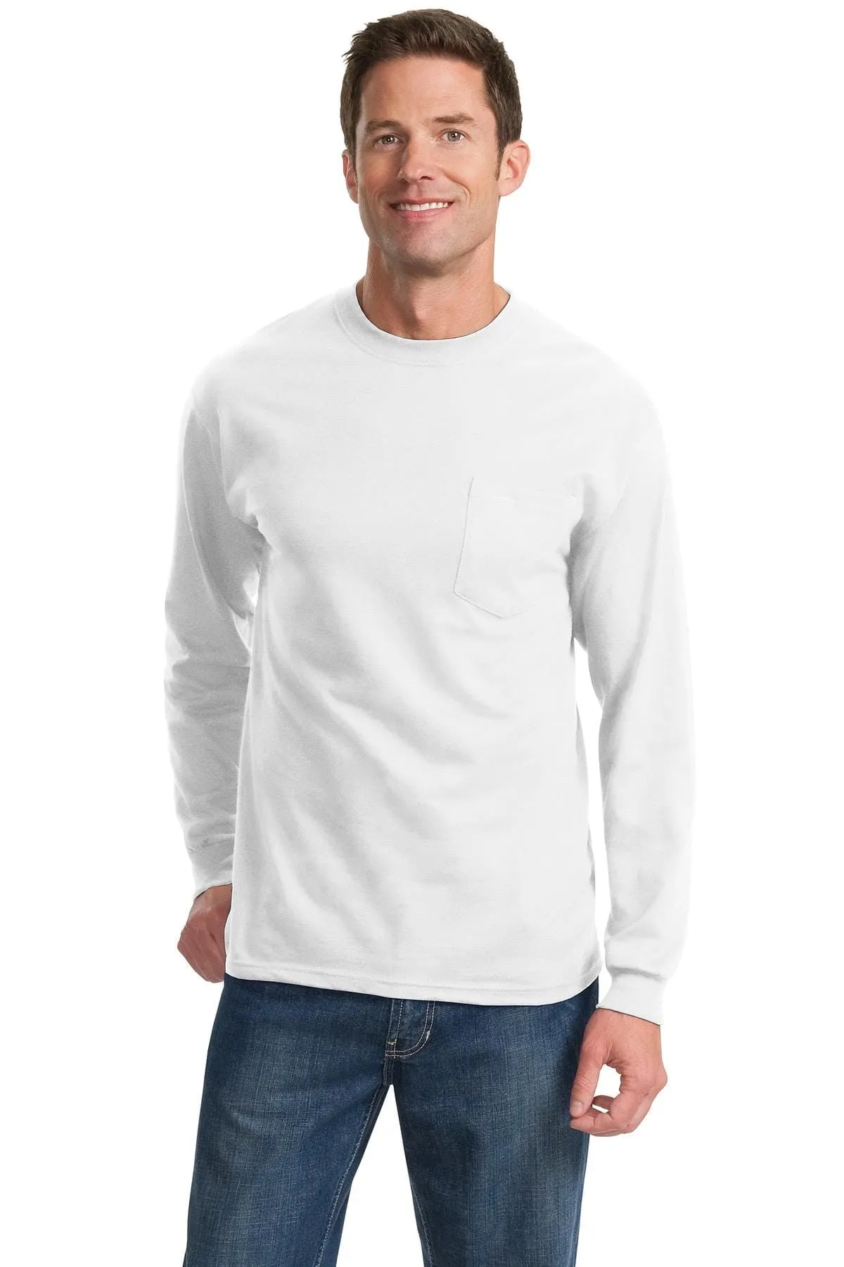 Port & Company Tall Long Sleeve Essential T-Shirt with Pocket