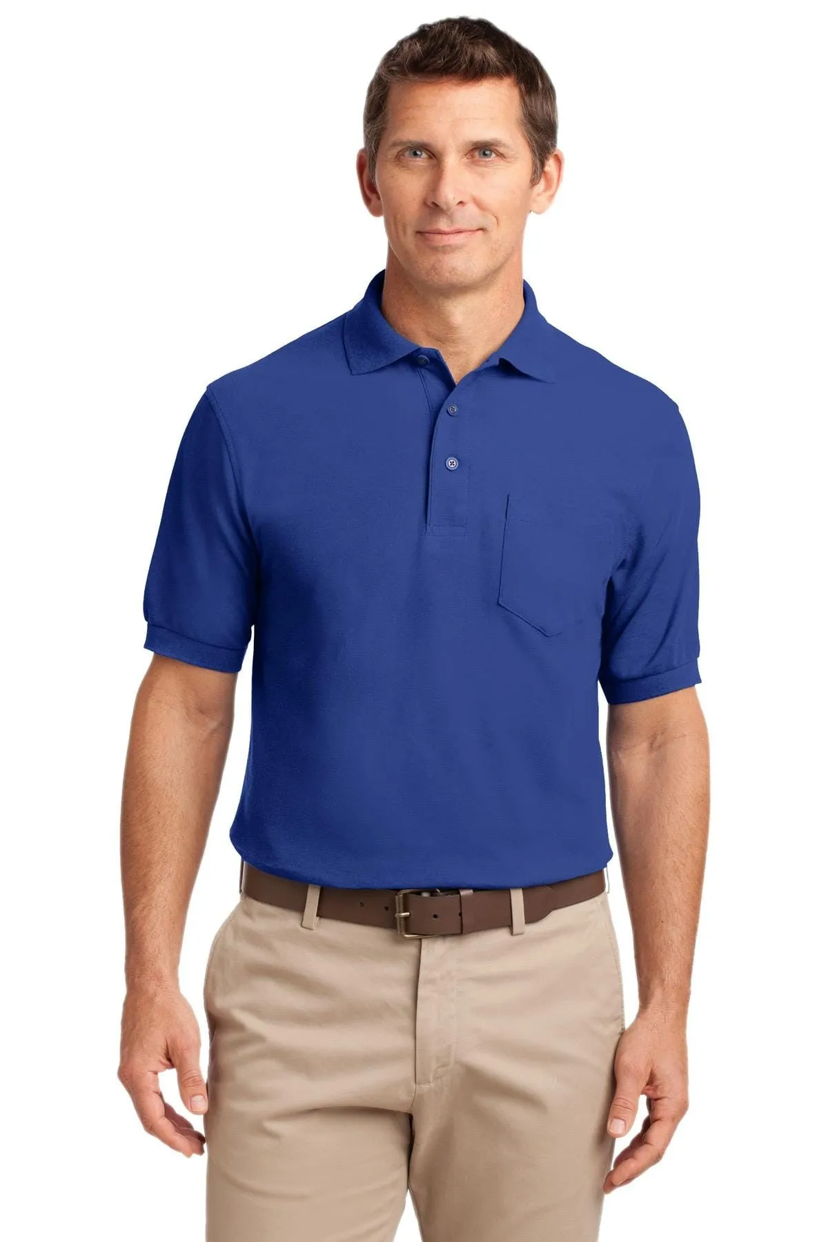 Port Authority Men's Silk Touch Polo Shirt With Pocket