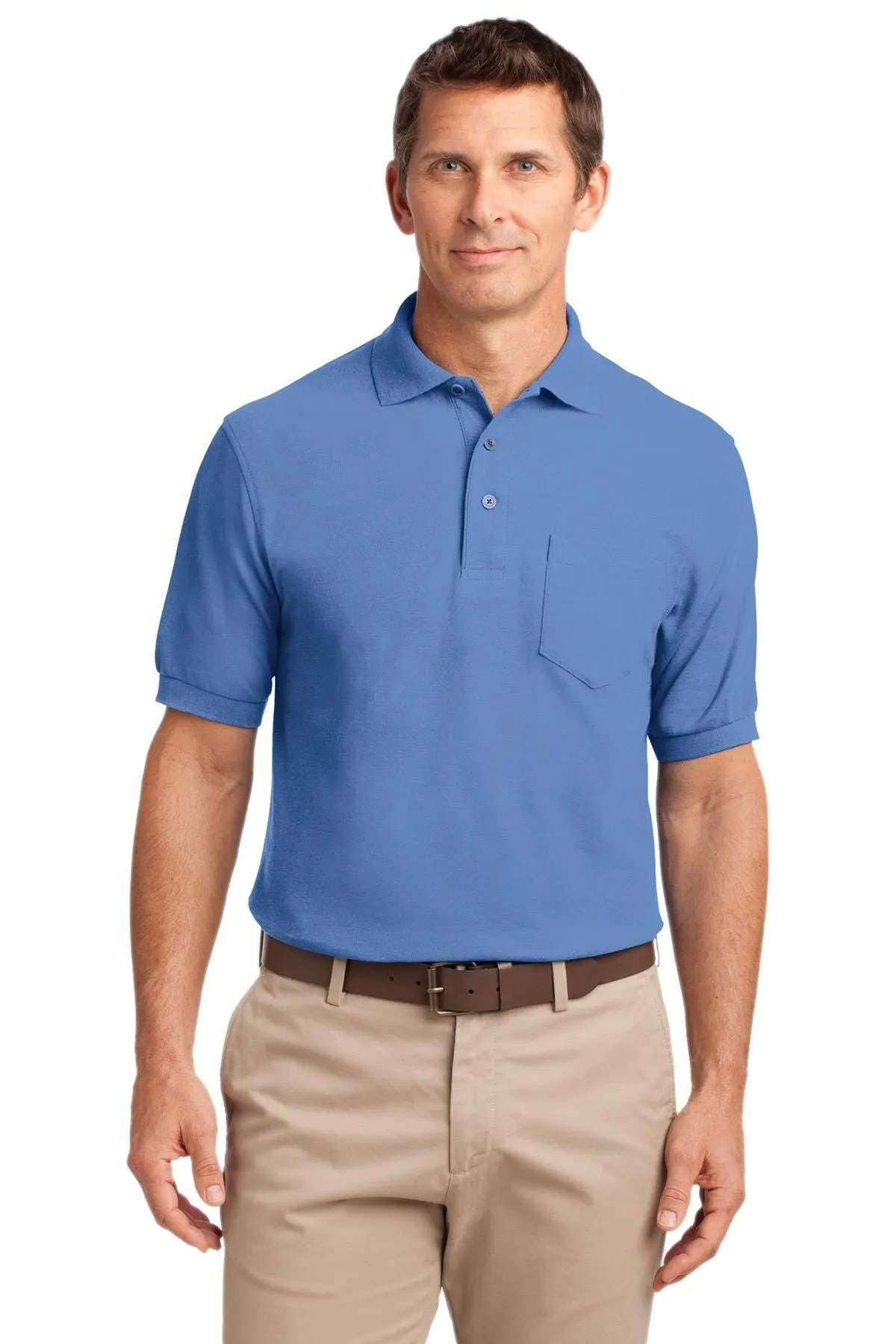 Port Authority Men's Silk Touch Polo Shirt With Pocket