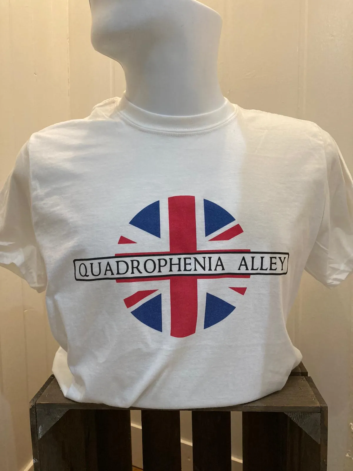 Quadrophenia Alley Men's Exclusive Union Jack Target Print T-Shirt White