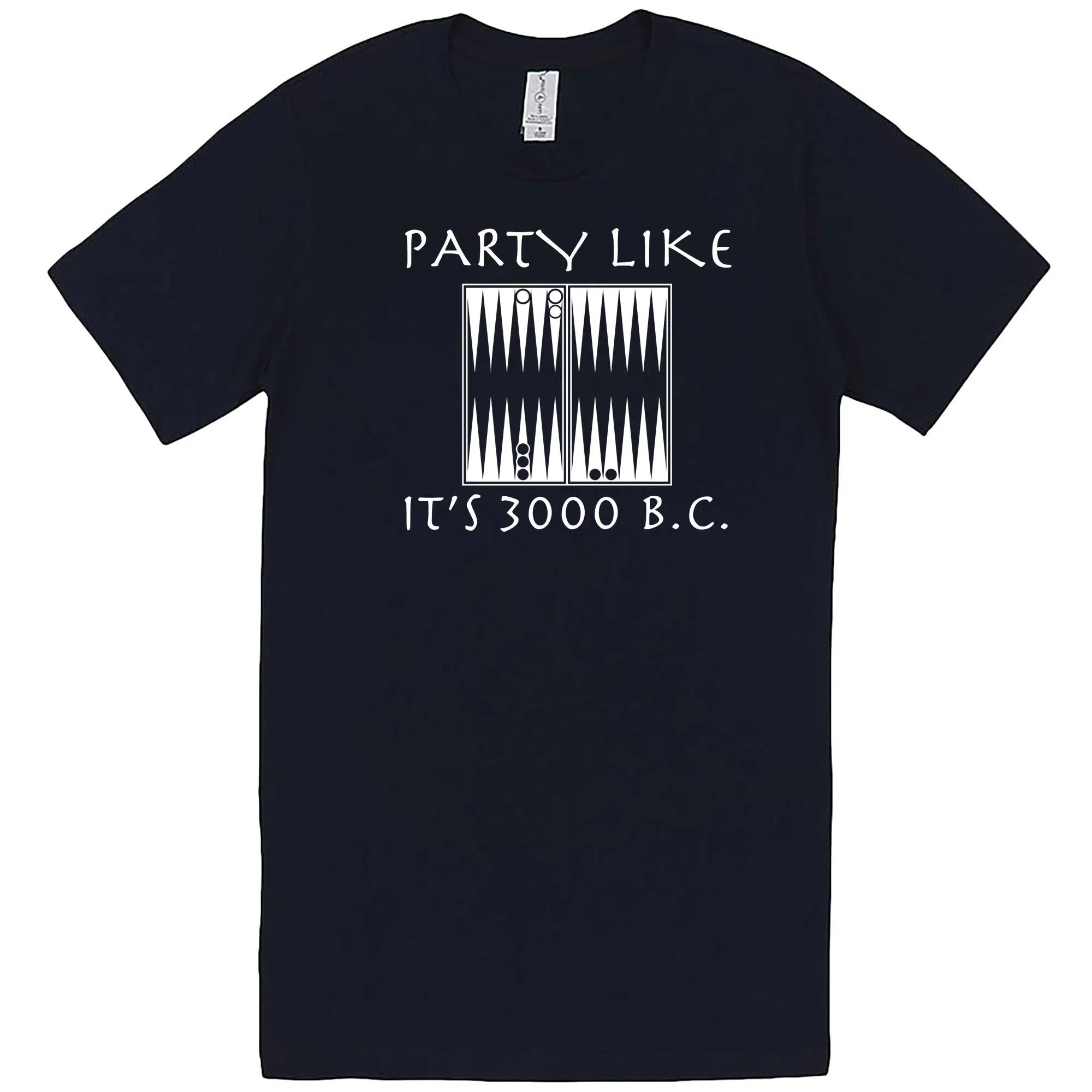 "Party Like It's 3000 B.C. - Backgammon" men's t-shirt