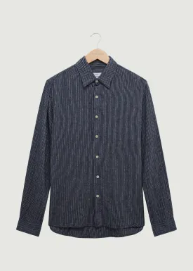 Raymont LS Shirt - Dark Navy/White