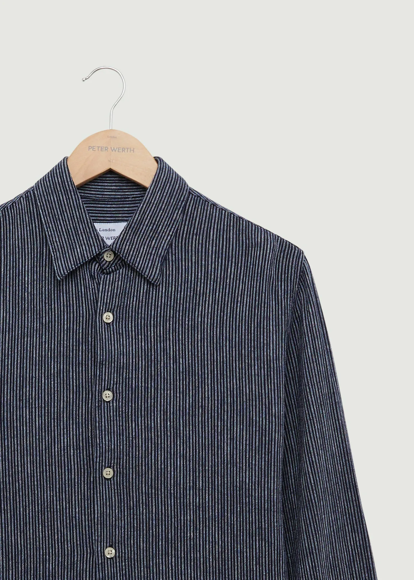 Raymont LS Shirt - Dark Navy/White