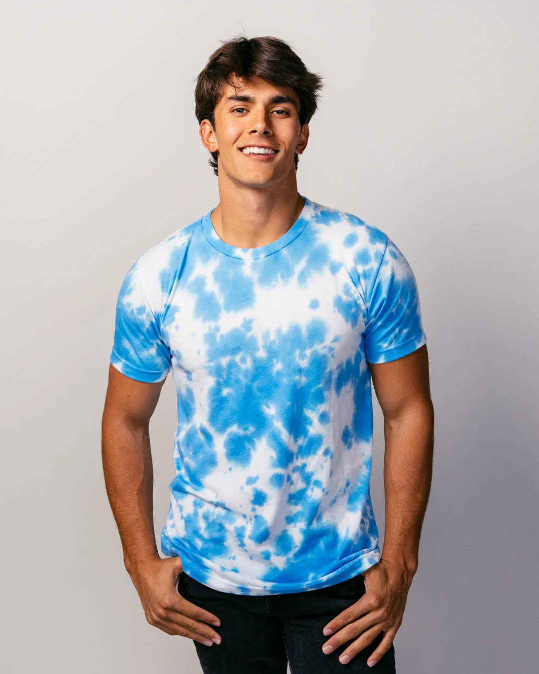 Royal KC Heart Blue & White Tie Dye T-Shirt