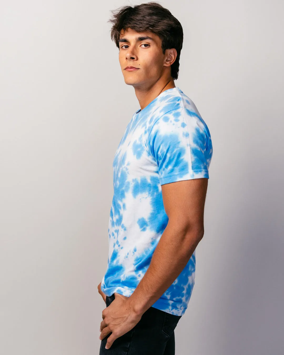 Royal KC Heart Blue & White Tie Dye T-Shirt