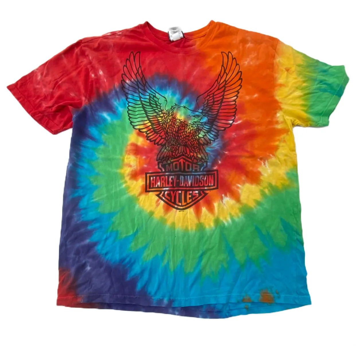 Secondhand Harley-Davidson Tie Dye Rainbow T-Shirt