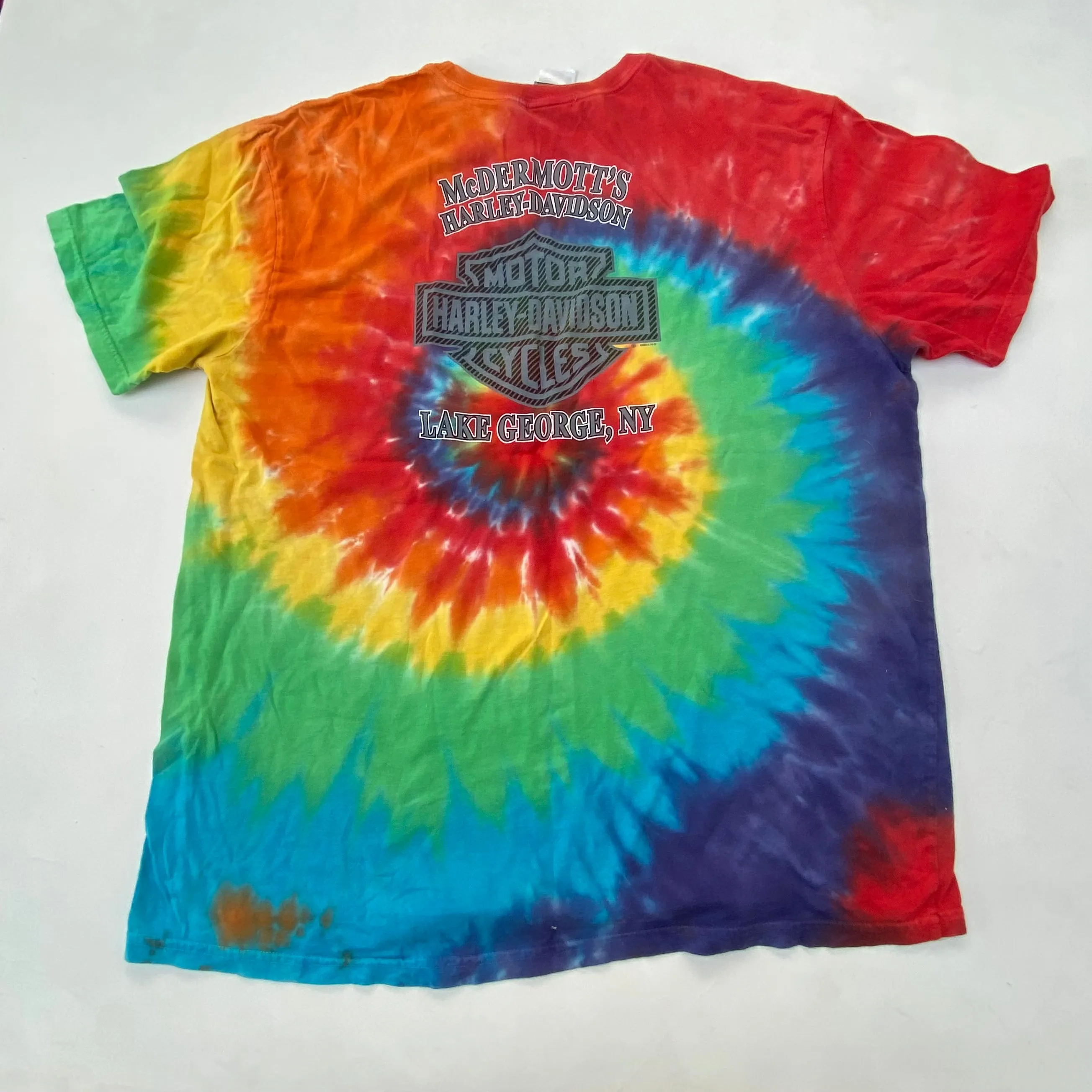 Secondhand Harley-Davidson Tie Dye Rainbow T-Shirt