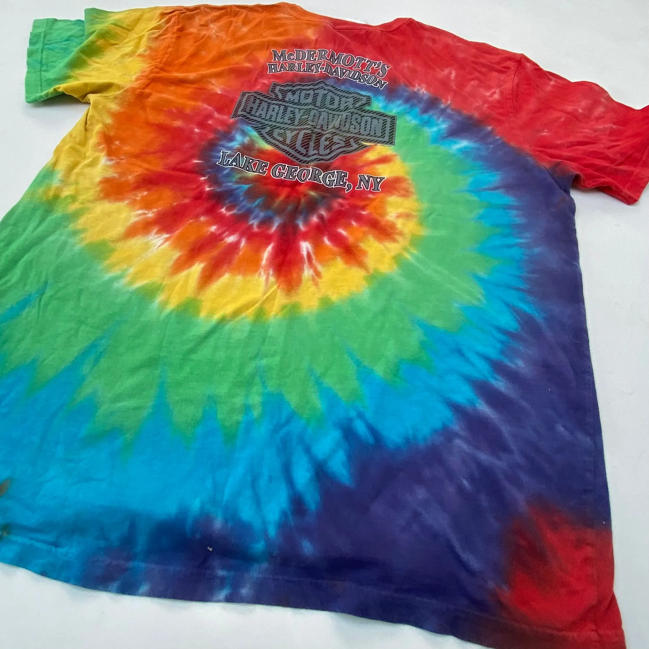 Secondhand Harley-Davidson Tie Dye Rainbow T-Shirt